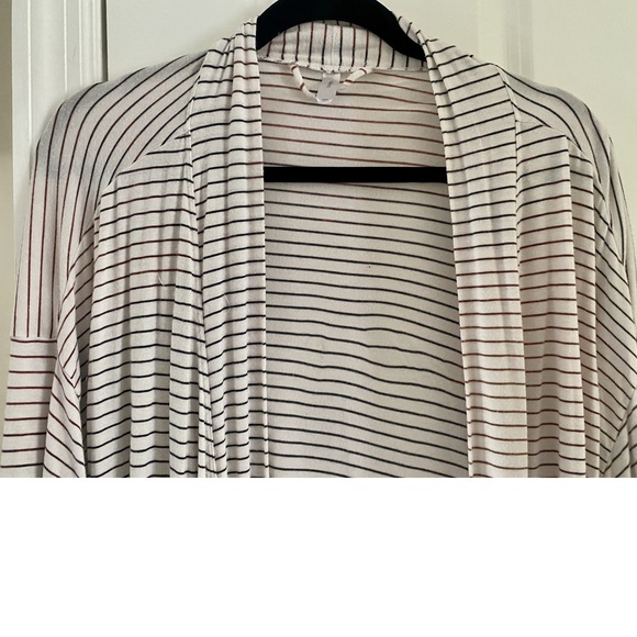GAP BODY Black and White Striped Modal Robe (M/L) - Picture 3 of 9